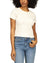 Michael Kors Women's White Crewneck Crinkle Smocked Blouse | Michael Kors In Lebanon