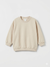 Zara Baby Girl's Light Beige Plain Sweatshirt | Zara In Lebanon