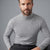 Galaxy Men's Grey Cotton Turtleneck Plain Blouse