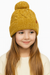 POMPdeLUX Girl's Dusty Yellow Fuzzy Knit Beanie |POMPdeLUX in Lebanon