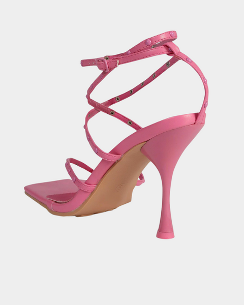 Public Desire Women's Pink Heeled Sandals U3GYC SE106 (shoes 41) (SHR)