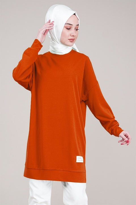 SD Women's Orange Oversize Sweatshirt TR674(YZ83) shr