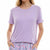 Roudelain Women's Lilac Round-Neck Short-Sleeve T-Shirt