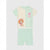Sinsay Baby Girl's Off White & Green Short Sleeve 2-Piece Set