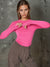 Sinsay Women's Fuchsia Slim Fit Long Sleeve Blouse|Sinsay In Lebanon