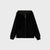 Sinsay Girl's Glittered Black Velour Zip-Up Hooded Jacket