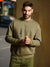 Sinsay Men's Olive Green Chest Pocket Sweatshirt | Sinsay In Lebanon