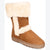 Style & Co Women's White/Brown Wittyy Pull on Round Toe Mid-Calf Boots