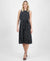 Anne Klein Women's Black Dot-Print Tie-Front Pleated Sleeveless Midi Dress | Anne Klein In Lebanon