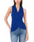 Vince Camuto Women's Blue Crossover Wrap-Front Sleeveless Blouse | Vince Camuto In Lebanon