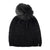 Isotoner Signature Women's Black Solid Faux Fur Pom Chenille Knit Hat | Isotoner Signature In Lebanon