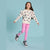 Sinsay Girl's White Multi Hearts with Ruffles Sweatshirt