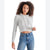 Steve Madden Women's Grey Hidra Cropped Hoodie