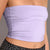 Sinsay Women's Purple Strapless Crop Top