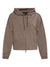 Emporio Armani Women's Brown Logo-Embroidered Zip-Up Hooded Jacket | Emporio Armani In Lebanon