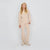 Sinsay Girl's Beige Elastic-Waist With Smooth Finish Pants