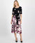Kasper Women's Multicolor Floral Belted Elbow-Sleeve Fit & Flare Dress | Kasper In Lebanon