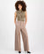 Bar III Women's Beige Petite Seamed Wide-Leg Ponte Trouser | Bar III In Lebanon
