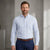 Polo Ralph Lauren Men's Light Blue & White Micro Striped Long-Sleeve Shirt