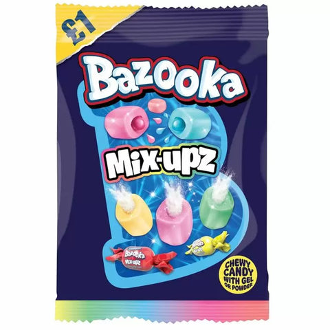 Bazooka Mix-Ups Chew Candy Filled With Gel And Powder 120GR