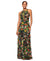 Betsy & Adam Women's Multicolor Petite Printed Ruffled Halter-Neck Gown Dress | Betsy & Adam In Lebanon