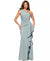 Xscape Women's Sage Green Petite Gathered-Waist One-Shoulder Evening Gown Dress|Xscape In Lebanon