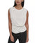 Dkny Women's White Petite Sleeveless Draped-Front Blouse | Dkny in Lebanon