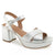 Aerosoles Women's Silver Cosmos Round Toe Platform Heeled Sandals