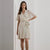 Lauren Ralph Lauren Women's White & Black Polka-Dot Georgette Surplice Dress
