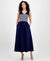 Taylor Women's Navy VNeck Sleeveless Mixed-Media Dress | Taylor In Lebanon
