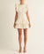 Arose Studio Women's Off White Emily Ruffled Mini Dress | Arose Studio In Lebanon