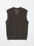 Jack & Jones Women's Dark Grey V Neck Wool Sweater Vest | Jack & Jones In Lebanon