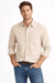 Celio Men's Beige Fit Solid Long Sleeve Casual Shirt | Celio in Lebanon