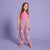 Sinsay Girl's Pink & Purple Abstract Leopard Pattern Pants