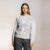 Sinsay Women's Light Grey Silver Snowflake Blouse