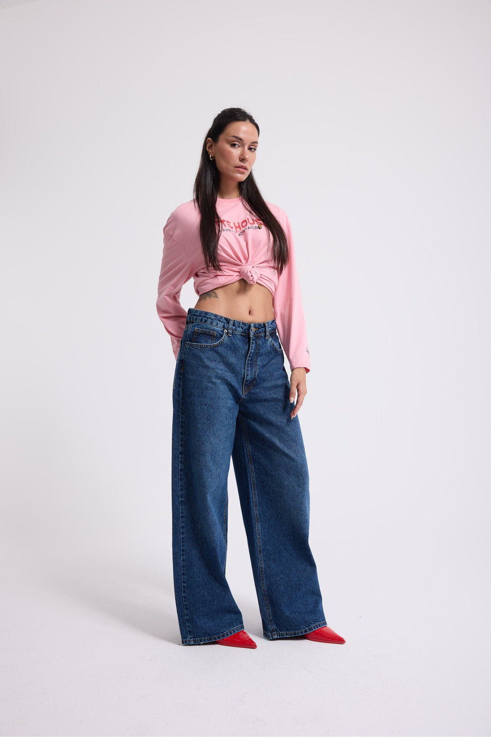 It's Basic Women Dark Blue Super Baggy Jeans 3311