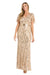 R&M Richards Womens's Gold Plus Size Floral Dress | R&M Richards in Lebanon