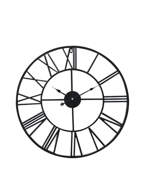 ENCOFT Large Metal Wall Clock with Quartz Movement – Roman Numerals – Vintage Hands AM55