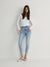Reserved Women's Light Blue Slim Mid-Rise Jeans | Reserved In Lebanon