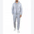 Blu Rock Men's Grey Full-Zip Hoodie and Sweatpants Matching Pajama Set