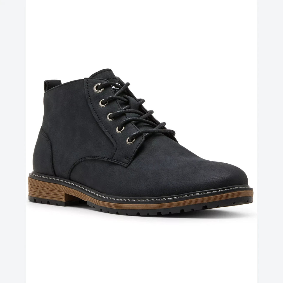 Madden Men's Black Sued Steve Tradestar Lace-Up Boots