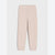 A pair of light beige heathered sweatpants with an elastic waistband and ribbed ankle cuffs, shown flat against a light gray background.