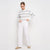 Sinsay Women's Light Grey & White Striped Sweater