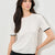 Sinsay Women's White & Black Short Sleeve Plain T-Shirt