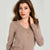 Sinsay Women's Sand V Neck Knitted Blouse