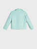 Light blue jacket on a white background