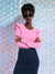 Sinsay Women's Pink Ribbed Blouse With Ruffles | Sinsay In Lebanon