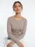 Sinsay Women's Beige Rib Knit Long Sleeve Blouse | Sinsay In Lebanon