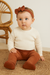 POMPdeLUX Baby Girl's Dusty Rose Velvet Leggings | POMPdeLUX in Lebanon