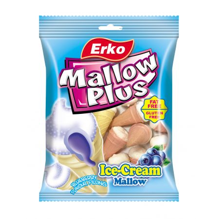 Erko Ice Cream Mallow Blueberry Fat Free 90g